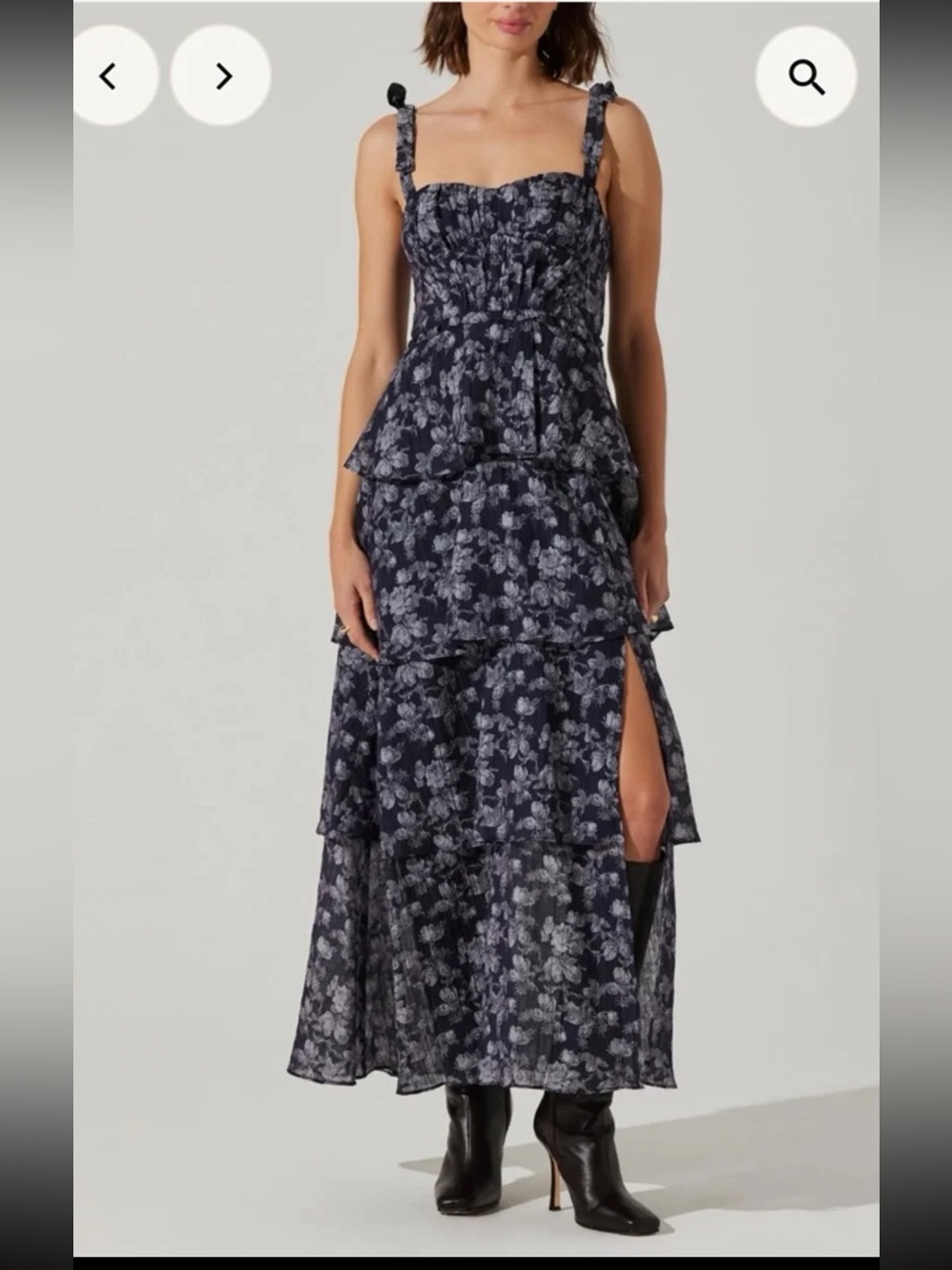 Astr the Label- Mellorie Floral Tiered Maxi Dress size Small - Picture 5 of 12